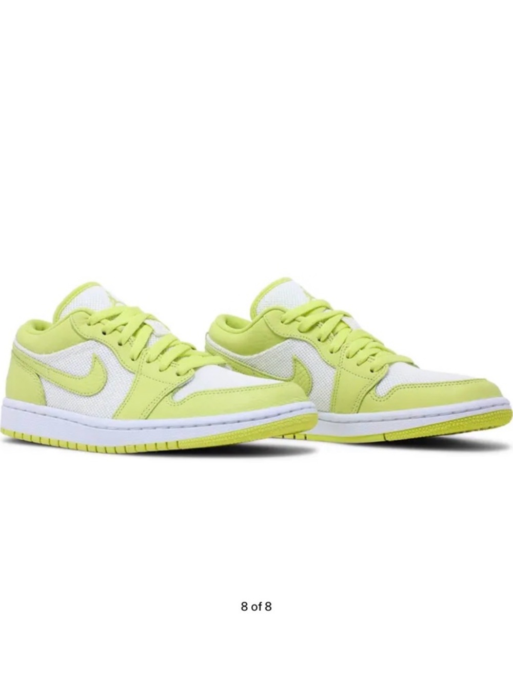 Jordan Nike Low-Top Sneakers in Lime Green and White